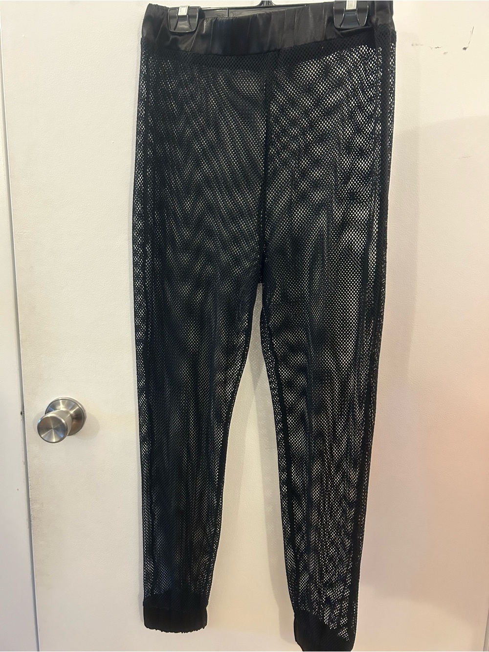 Rehab Black Fishnet Leggings with Elastic Waistband